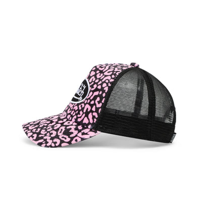 Light Pink Cheetah Velvet Trucker Hat