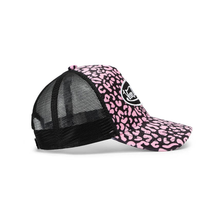 Light Pink Cheetah Velvet Trucker Hat