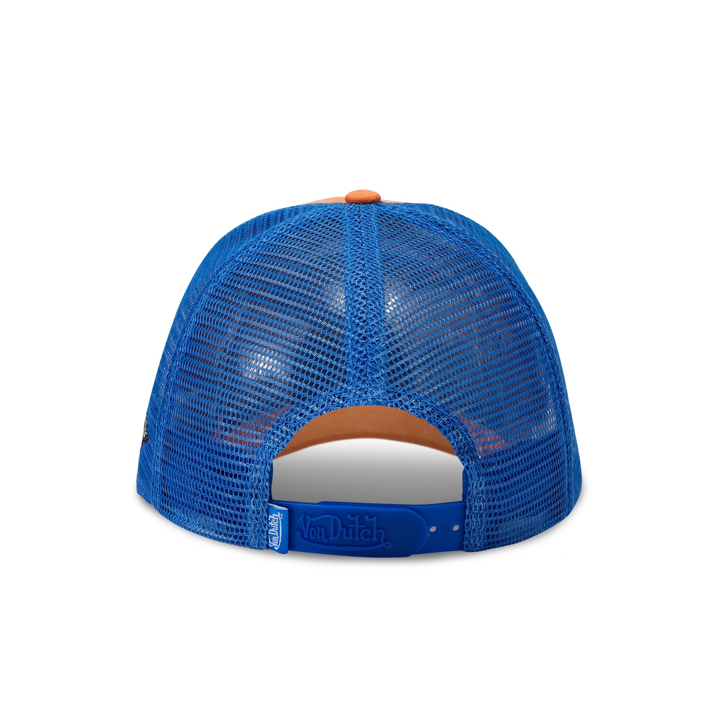 Suede Trucker Hat - Orange and Blue