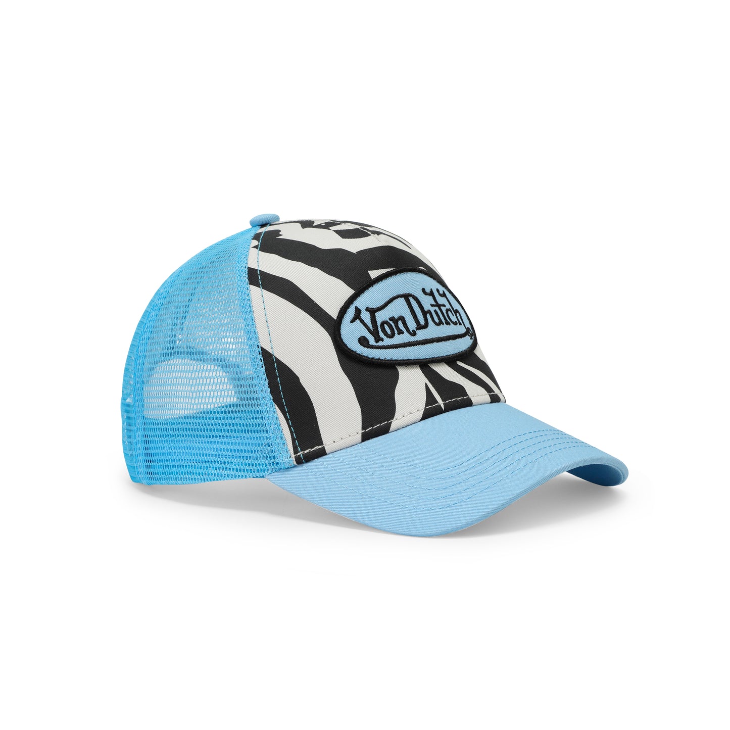 Zebra Trucker Hat - Blue