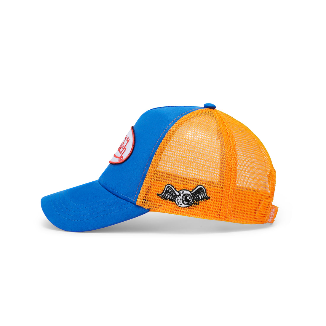 Suede Trucker Hat - Blue and Orange