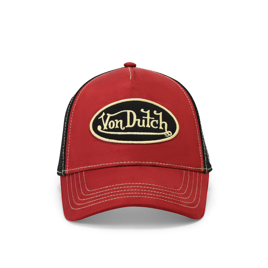 Suede Trucker Hat - Burgundy — image 1