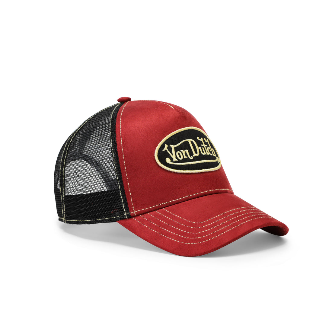 Suede Trucker Hat - Burgundy — image 7