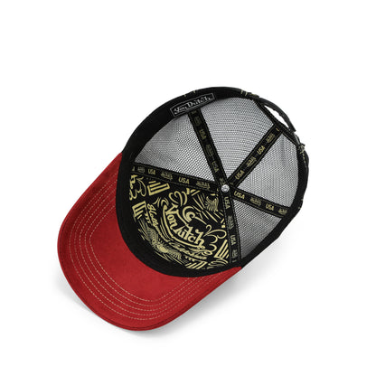 Suede Trucker Hat - Burgundy