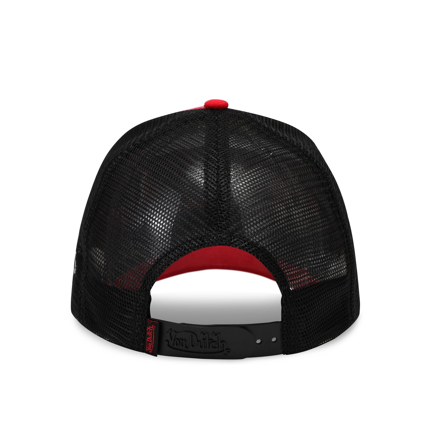 Suede Trucker Hat - Red and Black
