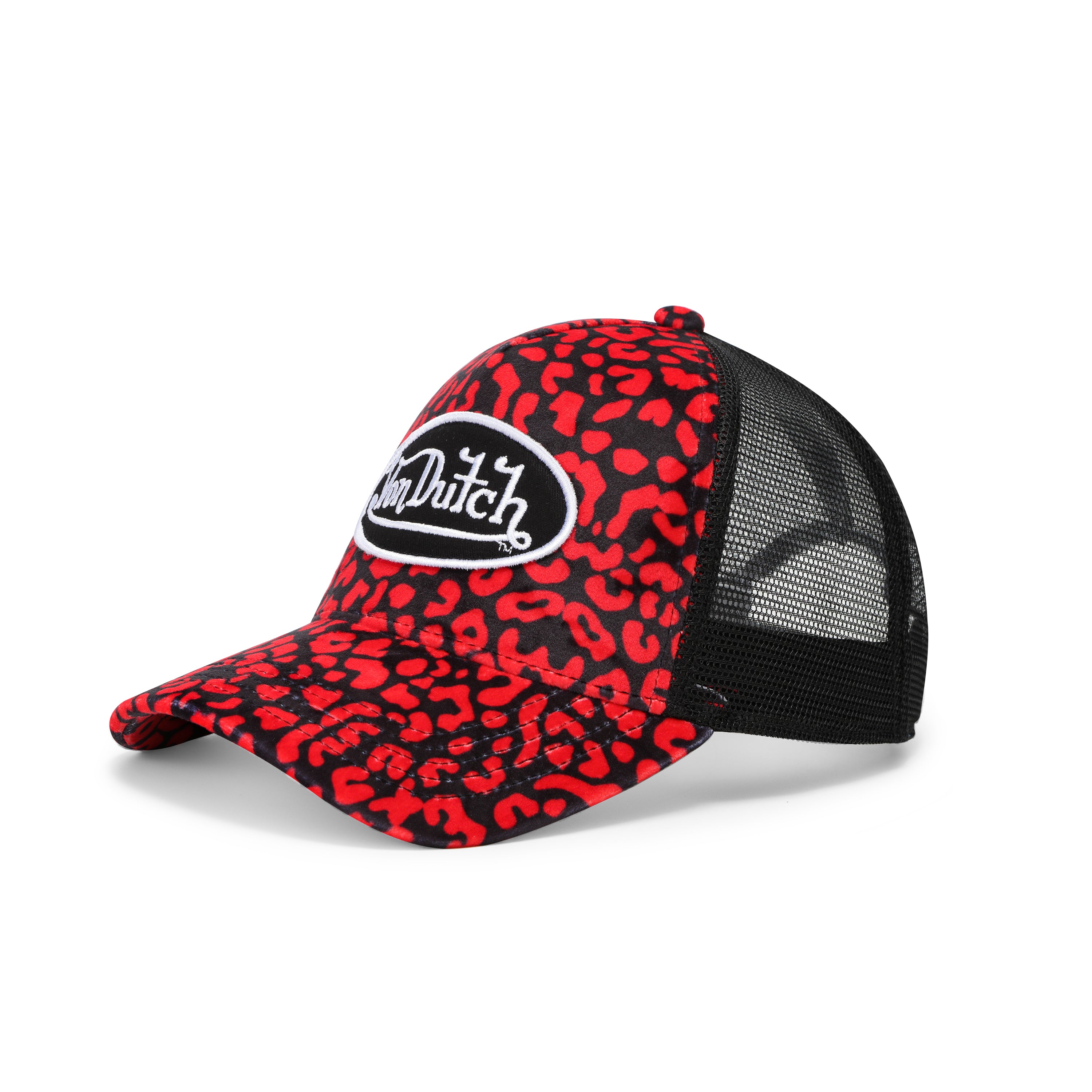 Red Cheetah Velvet Trucker Hat – Von Dutch