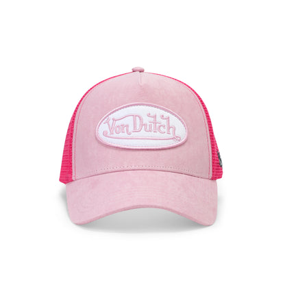 Suede Trucker Hat - Pink
