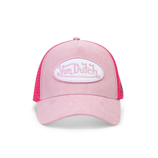 Suede Trucker Hat - Pink