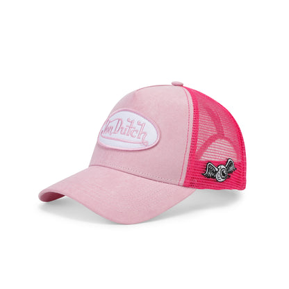 Suede Trucker Hat - Pink