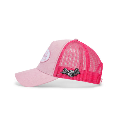 Suede Trucker Hat - Pink