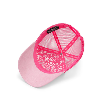 Suede Trucker Hat - Pink