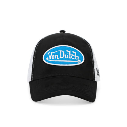 Suede Trucker Hat - Black and Blue