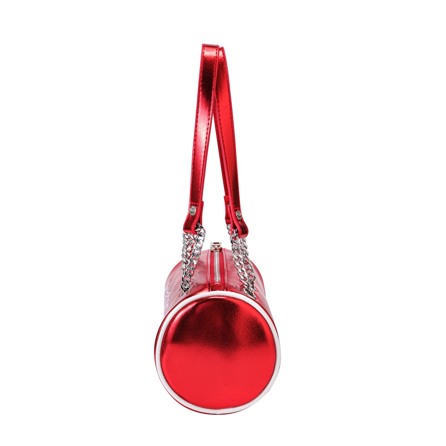 Barrel Bag -Red Metallic