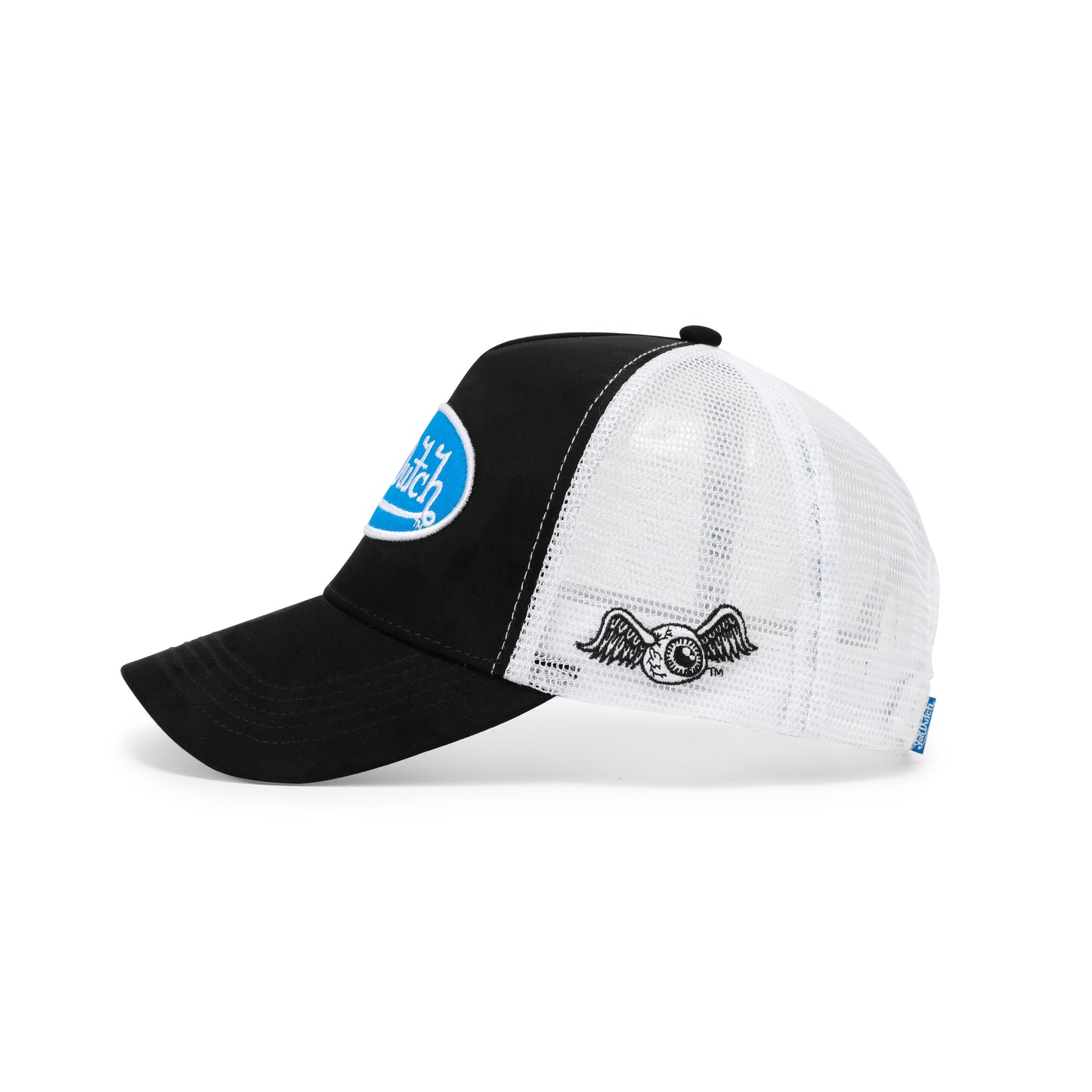 Suede Trucker Hat - Black and Blue