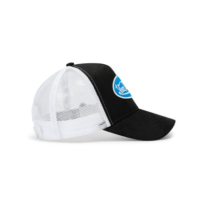 Suede Trucker Hat - Black and Blue