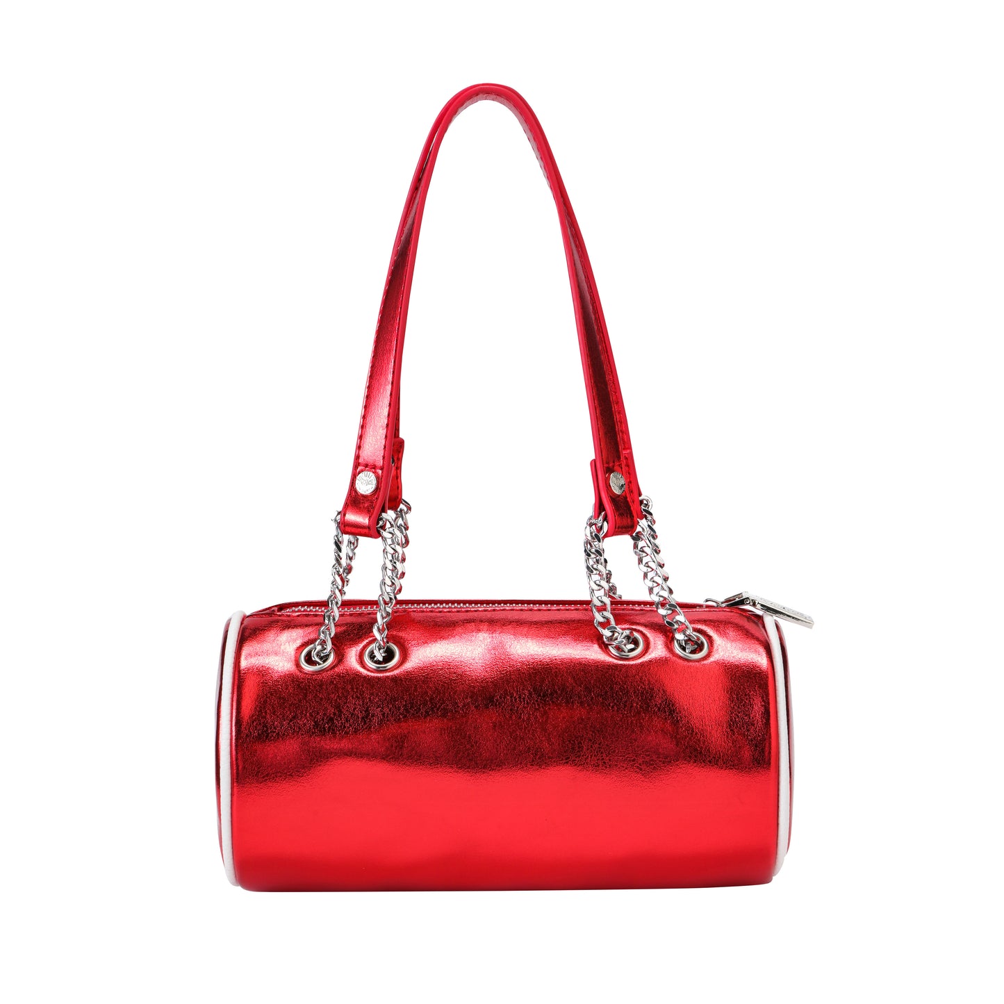 Barrel Bag -Red Metallic