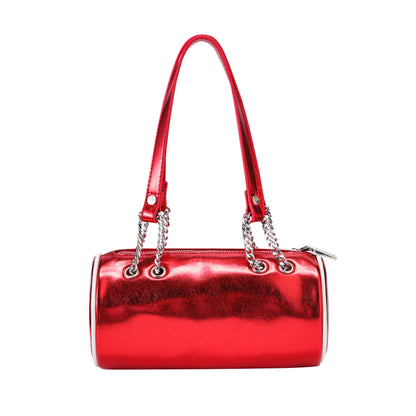 Barrel Bag -Red Metallic