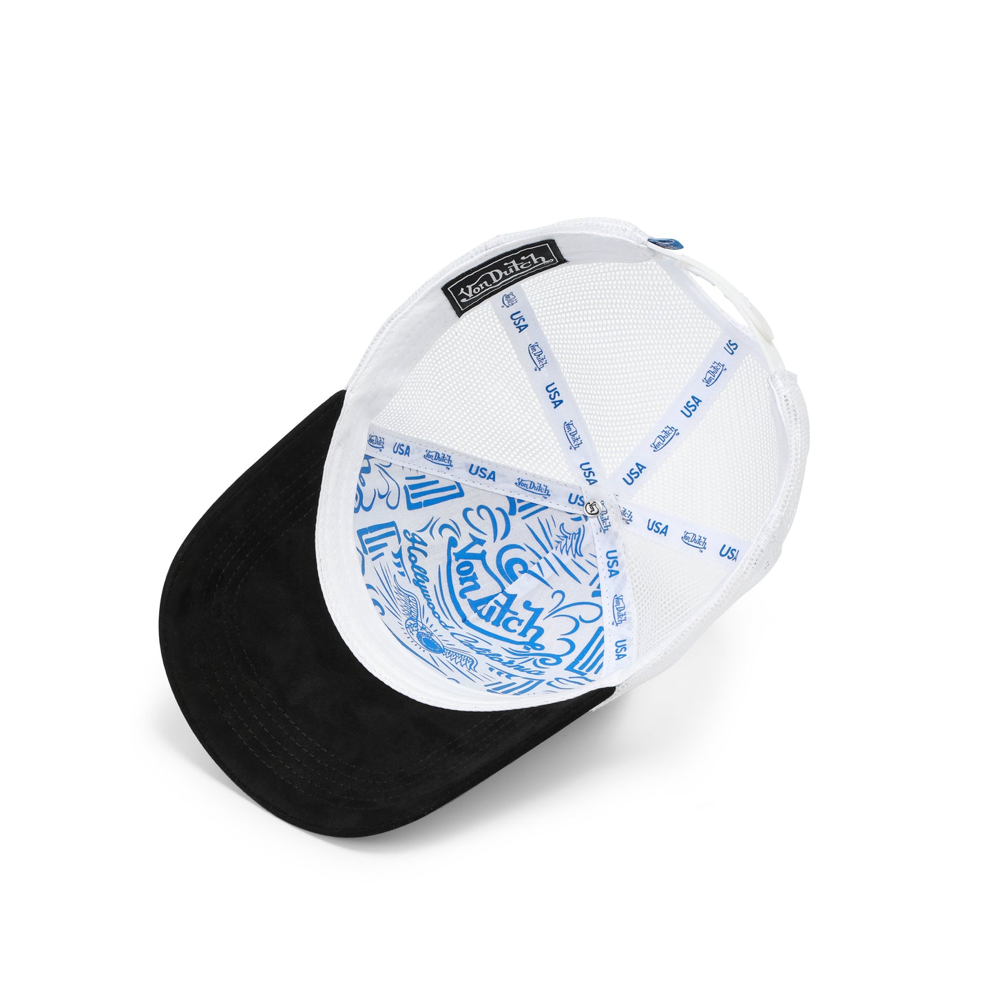 Suede Trucker Hat - Black and Blue