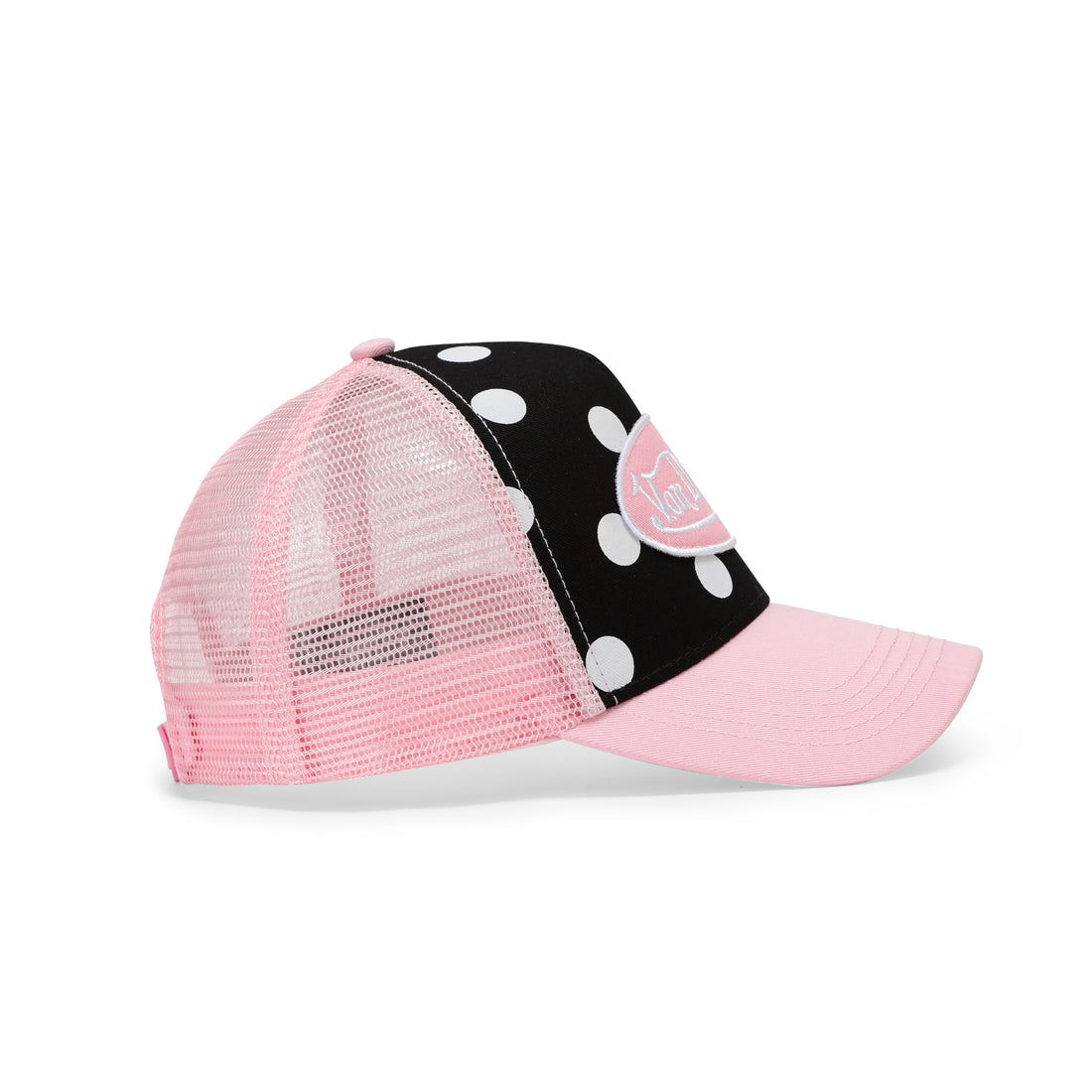 Polka Dot Trucker Hat - Pink