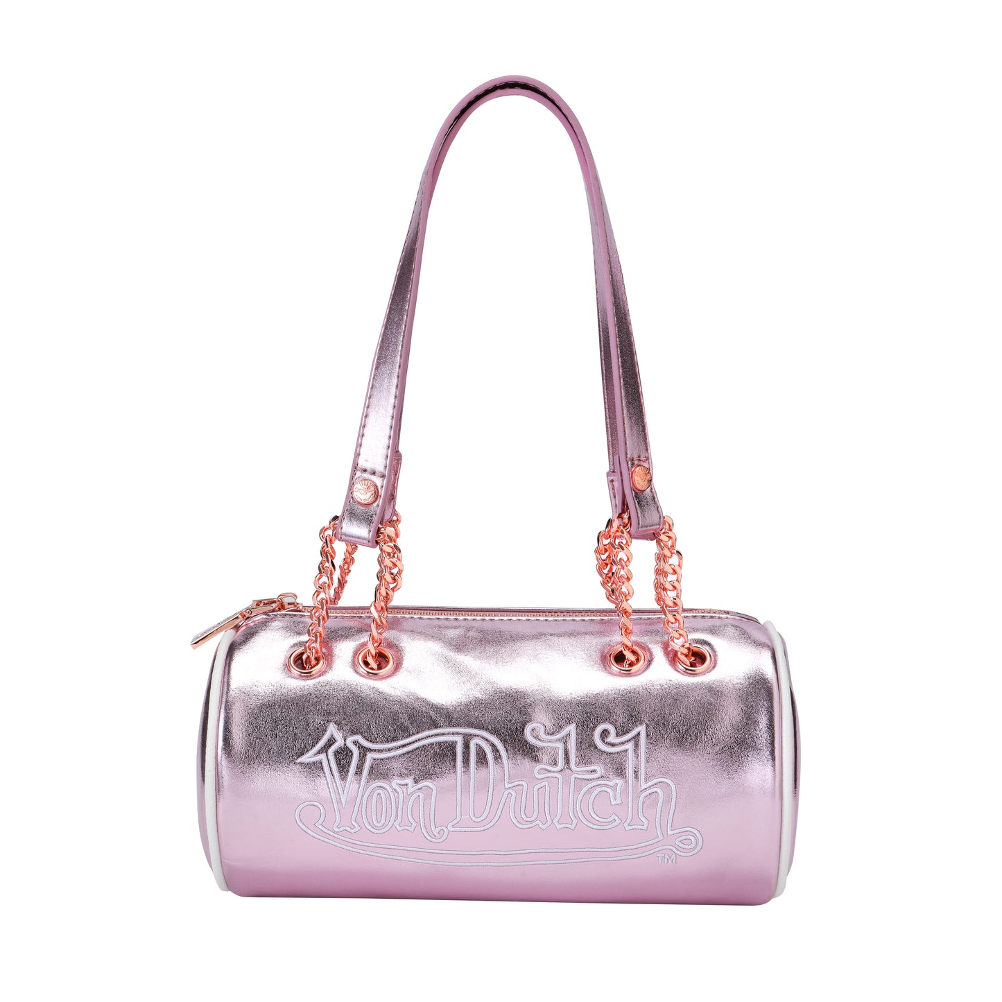 Barrel Bag -Pink Metallic