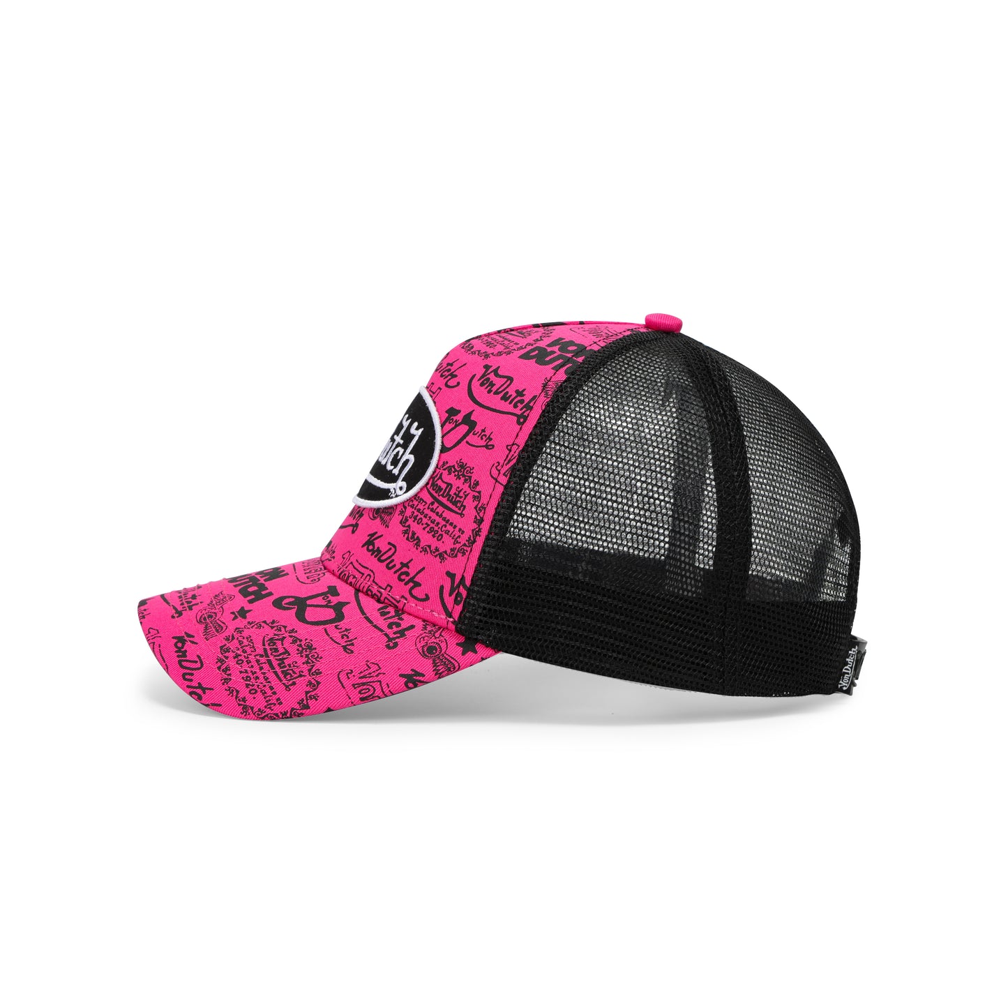 Logo Stamp Trucker Hat - Pink and Black