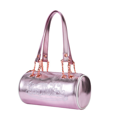 Barrel Bag -Pink Metallic