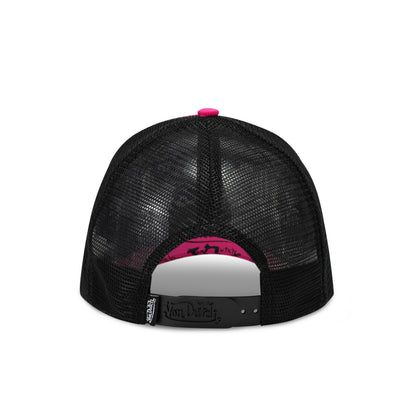 Logo Stamp Trucker Hat - Pink and Black