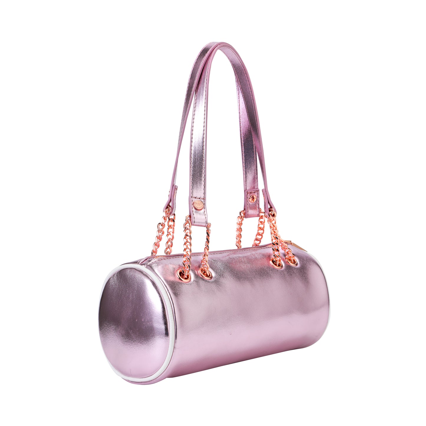 Barrel Bag -Pink Metallic