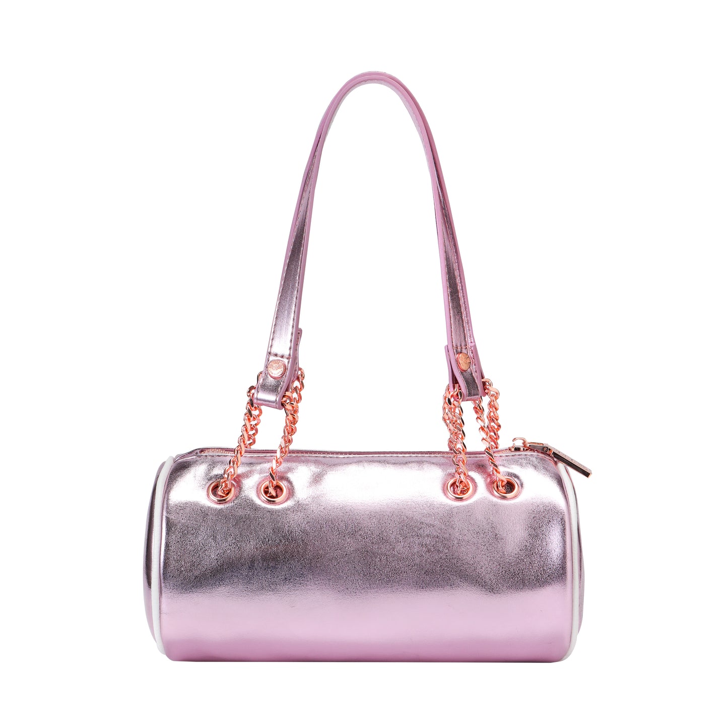 Barrel Bag -Pink Metallic