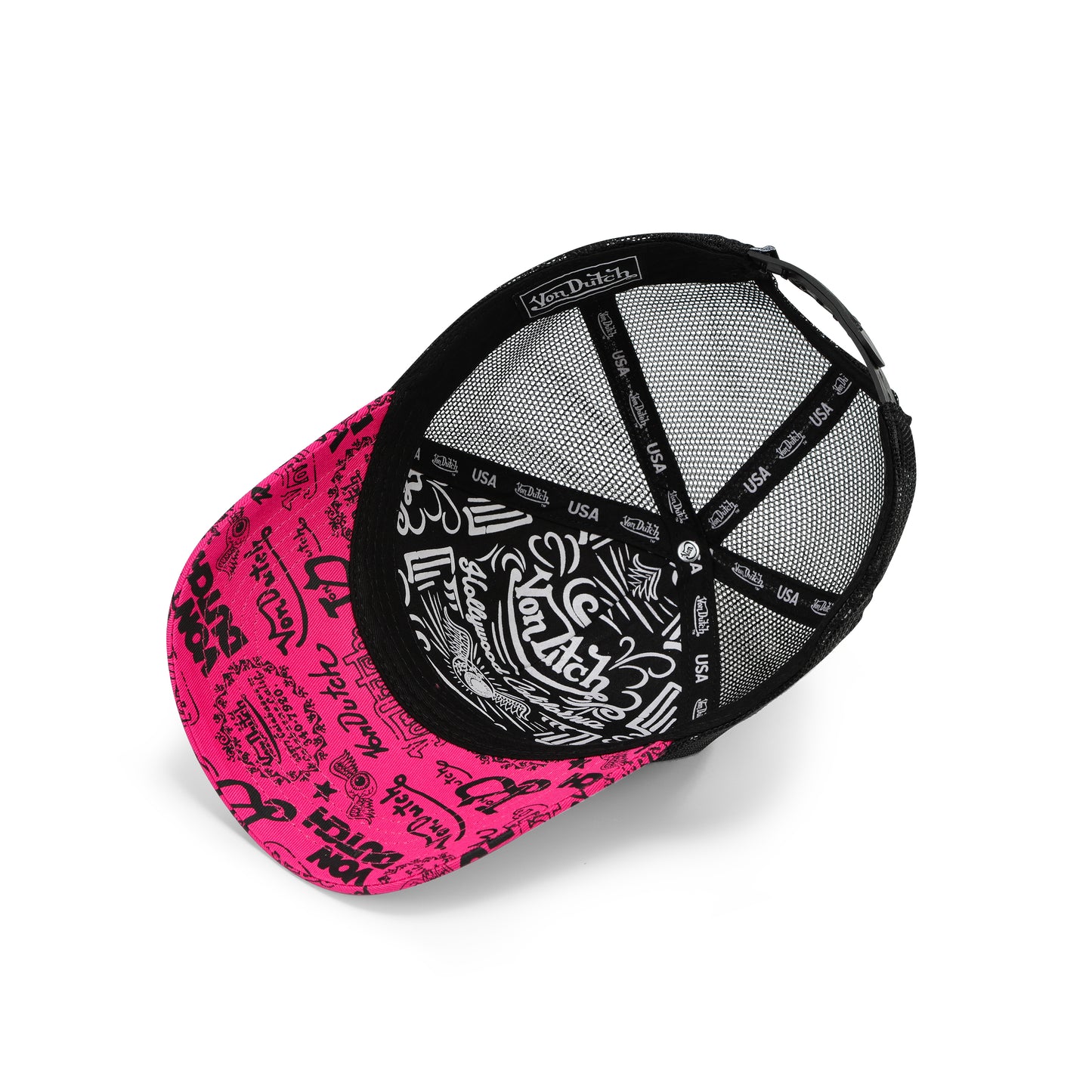 Logo Stamp Trucker Hat - Pink and Black