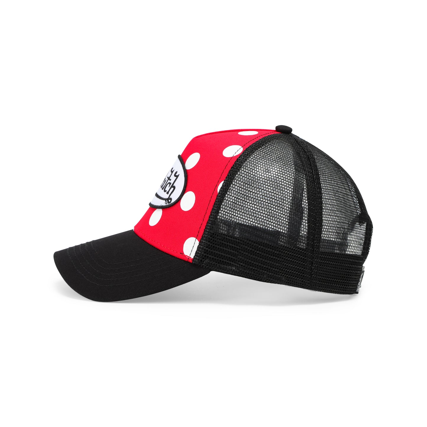 Polka Dot Trucker Hat - Cherry