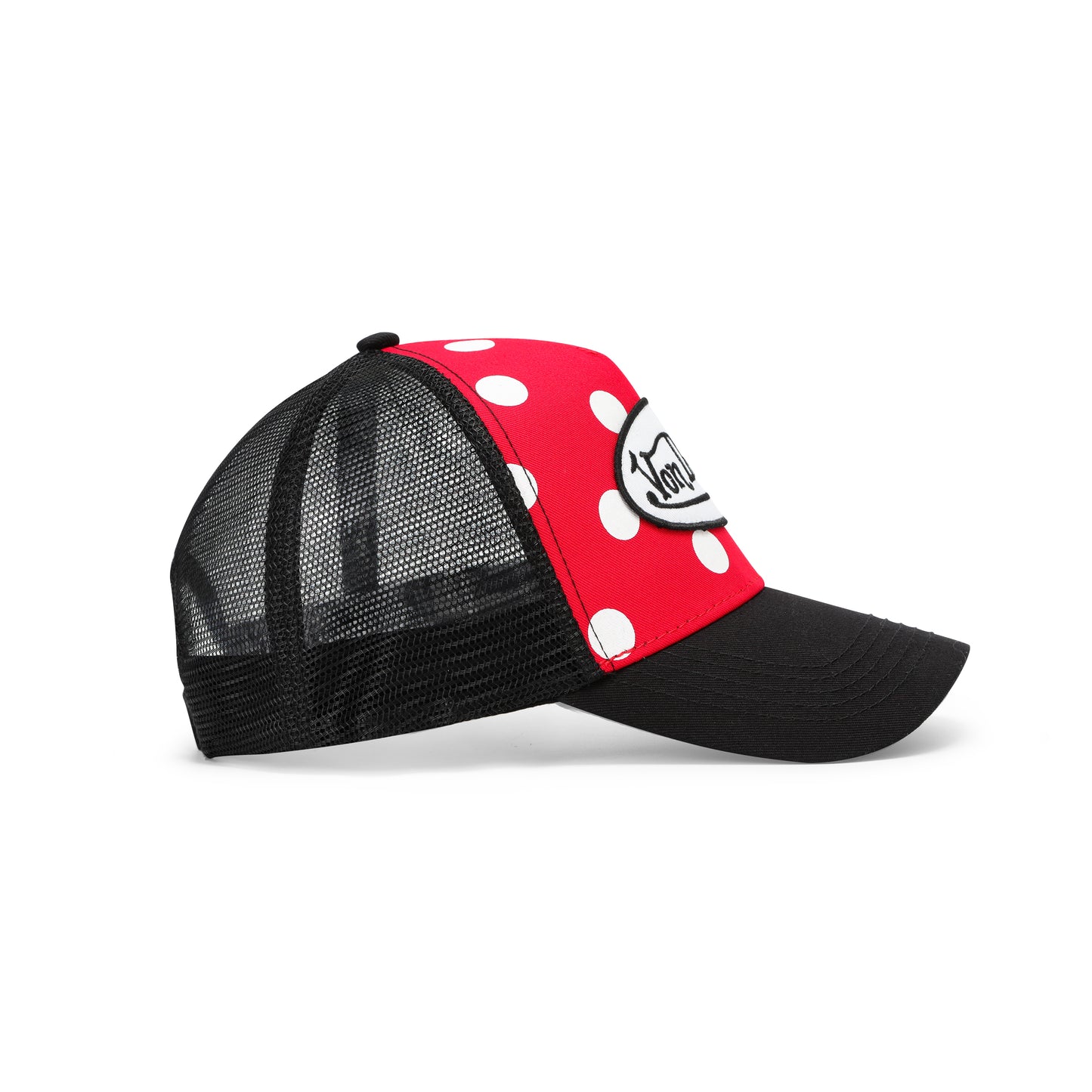 Polka Dot Trucker Hat - Cherry
