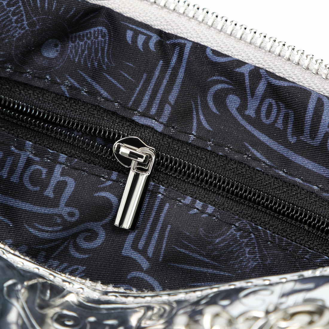 Barrel Bag - All Over Print Silver Metallic