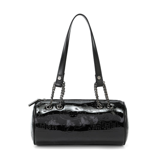 Barrel Bag - All Over Print Black Metallic