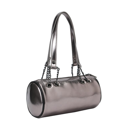 Barrel Bag -Brown Metallic