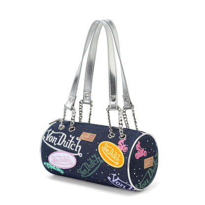 Barrel Bag - Long Barrel Indigo Denim