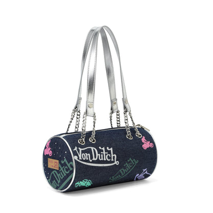 Barrel Bag - Long Barrel Indigo Denim