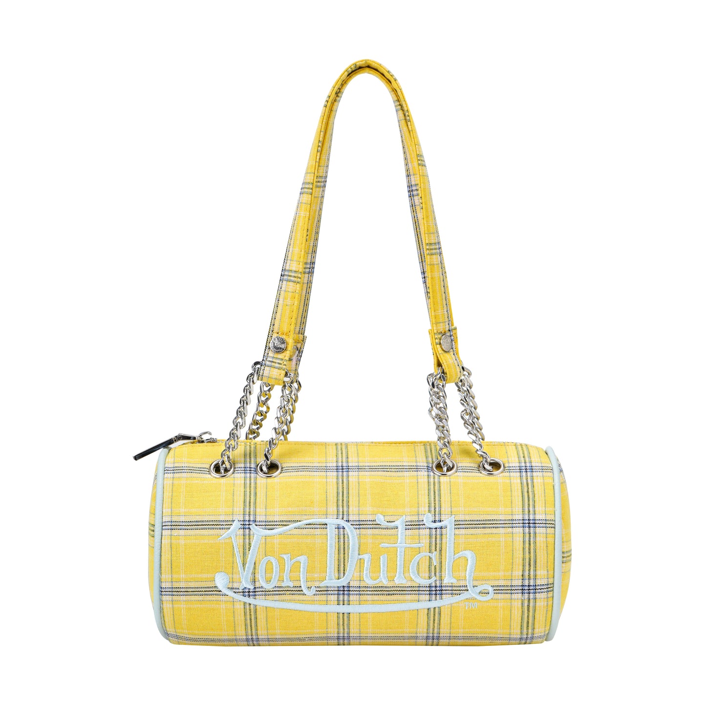 Barrel Bag - Yellow Plaid