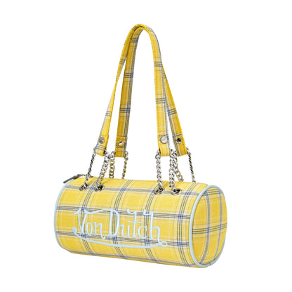 Barrel Bag - Yellow Plaid