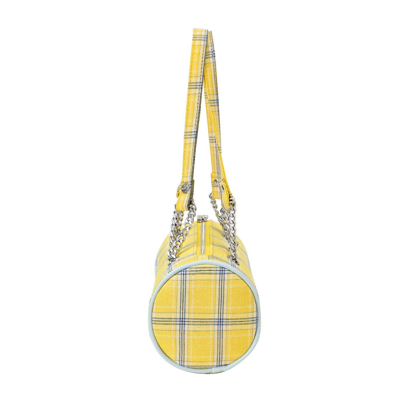 Barrel Bag - Yellow Plaid