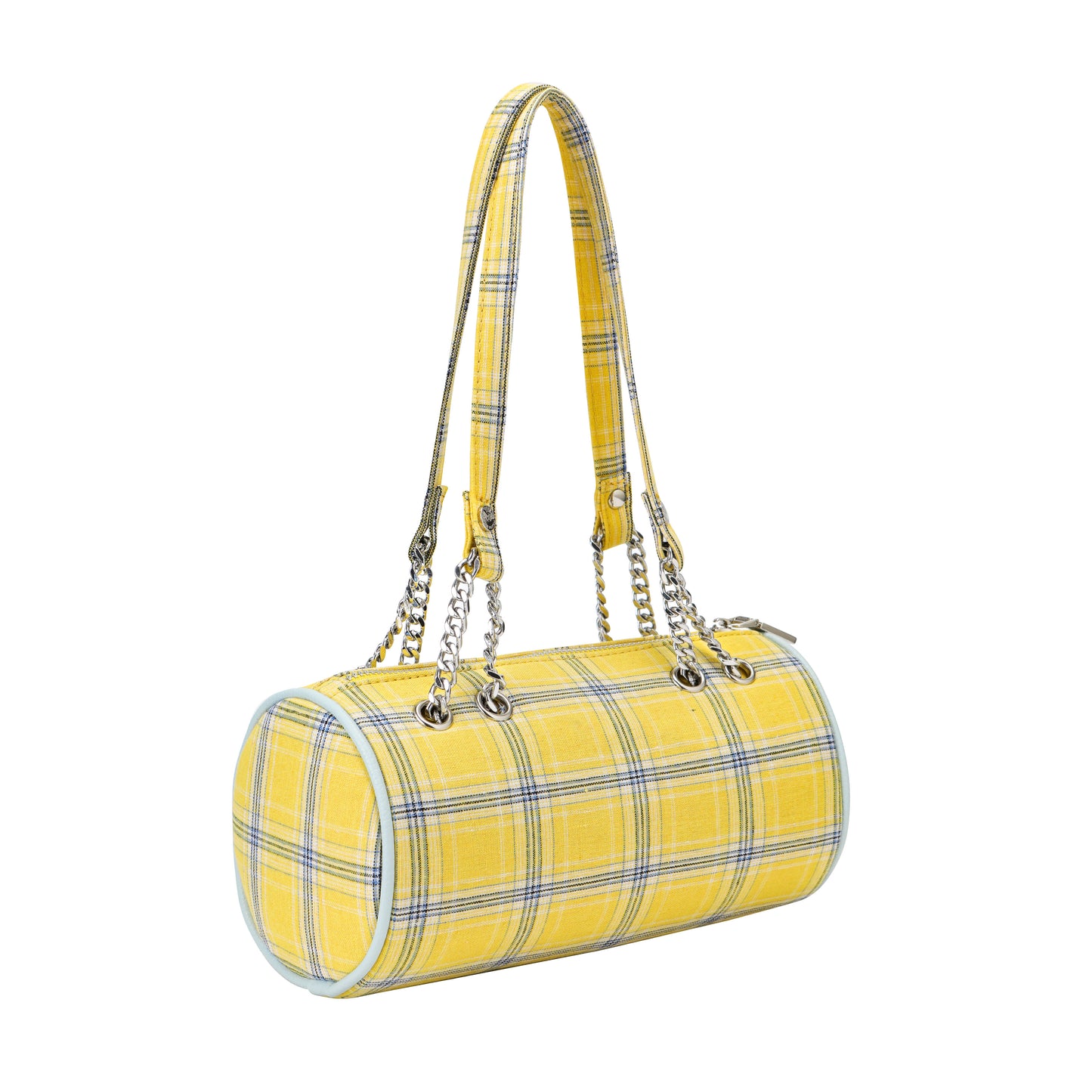 Barrel Bag - Yellow Plaid