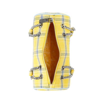 Barrel Bag - Yellow Plaid