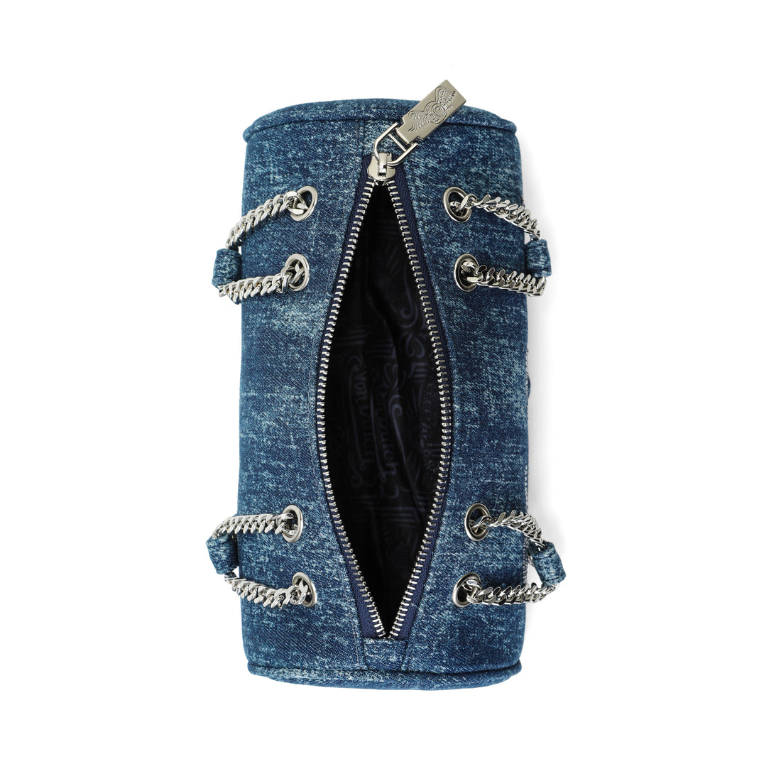 Barrel Bag - Long Barrel Blue Denim Rhinestone — image 8