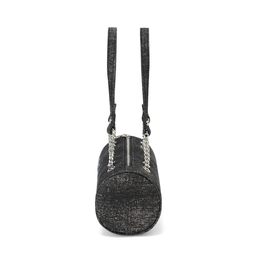 Barrel Bag - Long Barrel Black Denim Rhinestone — image 4
