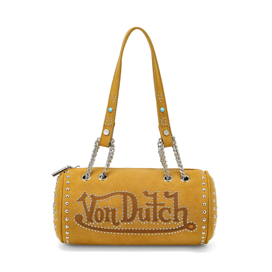 Barrel Bag - Long Barrel Brown Studded