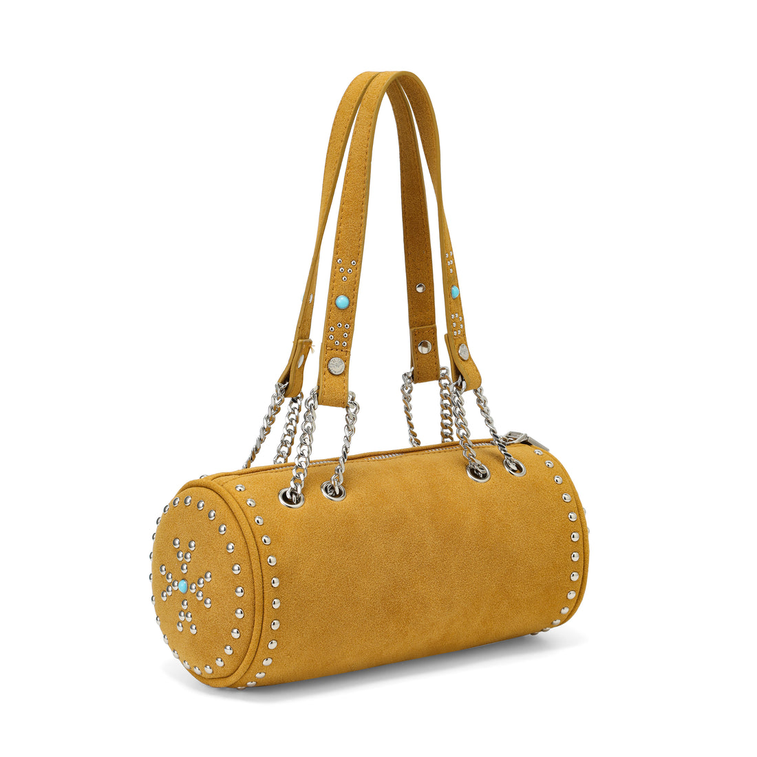 Barrel Bag - Long Barrel Brown Studded — image 5