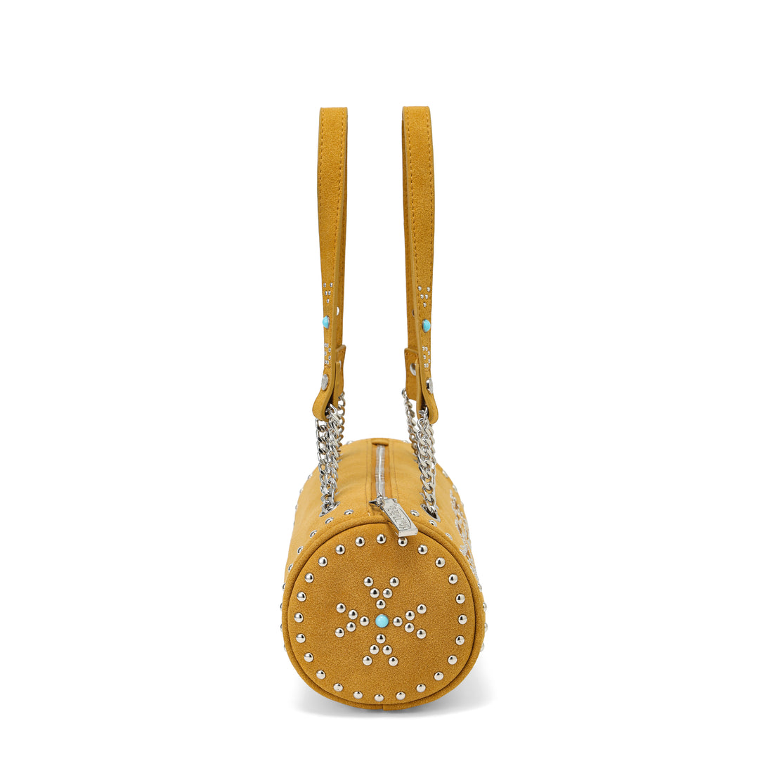 Barrel Bag - Long Barrel Brown Studded — image 7