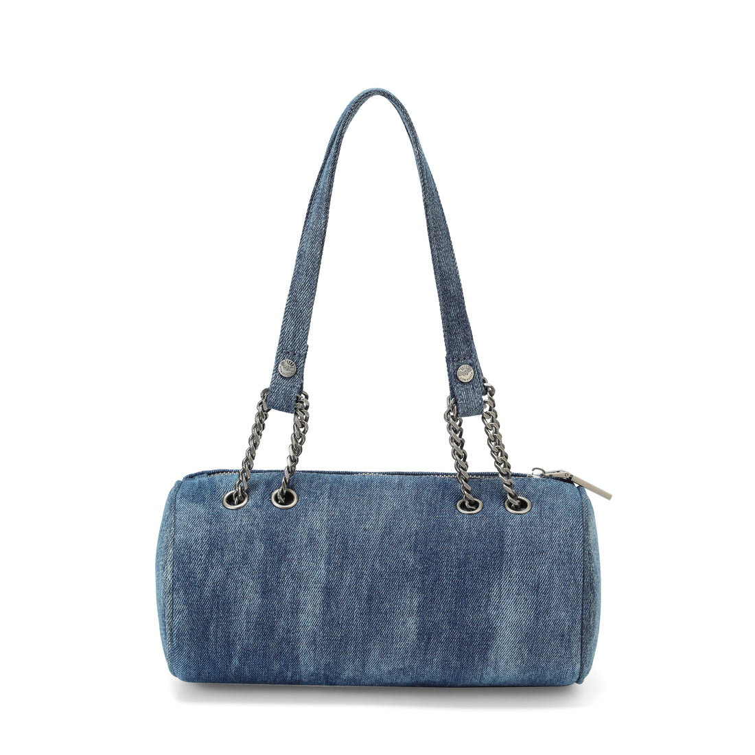 Barrel Bag - Long Barrel Blue Distressed Denim — image 6