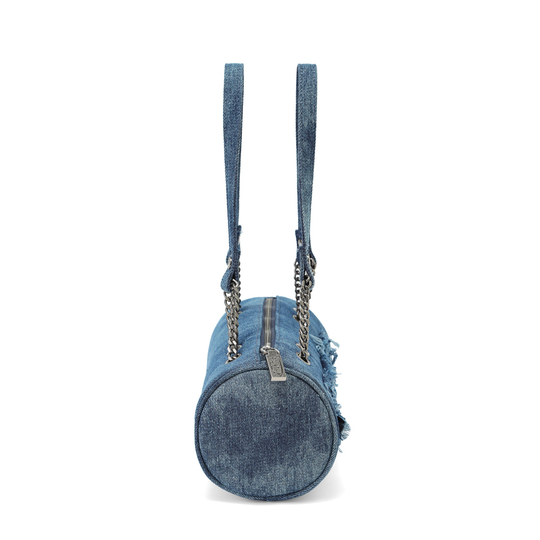 Barrel Bag - Long Barrel Blue Distressed Denim — image 7