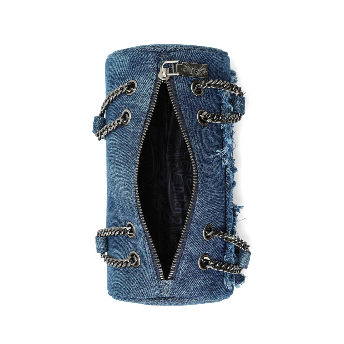 Barrel Bag - Long Barrel Blue Distressed Denim — image 8